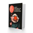 thumbnail image 2 of Happy Birthday Card to a Fantastic Stepbrother Creepy Clown Balloon Dark Fun Weird Odd, 2 of 3