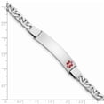 thumbnail image 3 of Sterling Silver Rhodium-plated Medical ID Anchor Link Bracelet 8 inches, 3 of 3