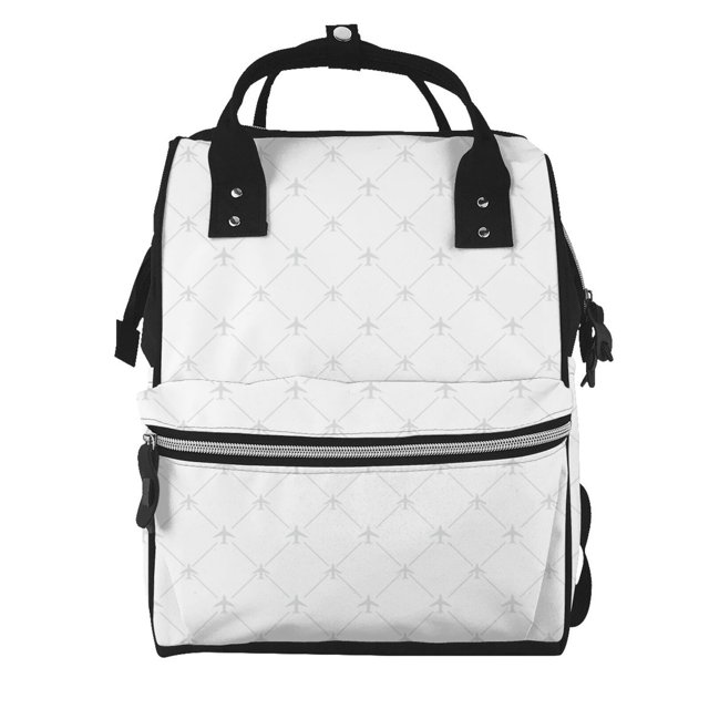Easygdp Travel Around The World Airplane para Bolsa de Bebé de Gran Capacidad con Múltiples Bolsillos, Bolsa de Pañales para Padres, Bolsa de Viaje Organizada y Elegante