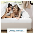 thumbnail image 5 of White RV Queen Sheets – Super Soft RV Short Queen Sheets for RV Camper, 4 Piece 1800 Microfiber Fitted RV Sheets, Double Brushed RV Bed Sheets Set, Camper Sheets and Pillowcases, 5 of 7
