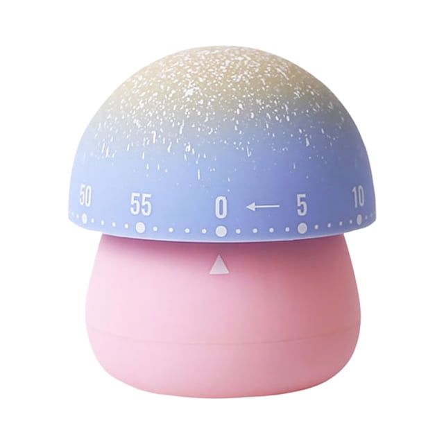 KAKOWELY Mushroom Design Timer Mushroom Design Timer Cartoon Timer Mechanical Timer Kitchen Cooking Timer3.23"X2.87"X2.87"
