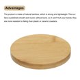 thumbnail image 4 of Bamboo Coaster Natural Wooden Drink Coasters for DIY Handmade Material Base Mosaic Production Round 3.7inch, 4 of 5