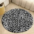thumbnail image 4 of Leopard Print Pattern Soft Bedroom Round Area Rug, Washable Cute Nursery Circle Throw Mat, Non-Slip Contemporary Small Low Pile Floor Carpet for Dorm Bedside, 4 of 6
