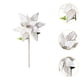 thumbnail image 4 of Adorno navideño de flores artificiales para centro de mesa, para ventana, porche, estilo rústico. blanco, 4 of 4