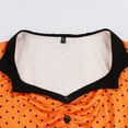 thumbnail image 3 of SWSMCLT Women's Midi Dresses 1950s 60s 20s A Line Ruched Vintage Short Sleeve Dress 50s High Waist Casual Date Night Swing Dress Orange Large, 3 of 3