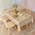 thumbnail image 3 of Beige Sun Moon Cloud Star Pattern Rectangle Tablecloth 60"x102",Waterproof Polyester Rectangle Table Cloth, Wipeable Spillproof Polyester Tablecloth for Dining, Camping, Indoor and Outdoor, 3 of 6