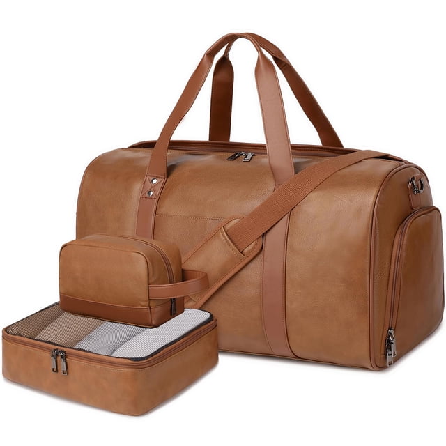 Bolso de fin de semana Wogarl de piel sintética para mujer y hombre con calzado Comp