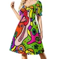 thumbnail image 2 of Funny Colorful Cubist Abstract Art Sleeveless Dress dress for woman Womens dresses Aesthetic clothing, 2 of 7