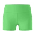 thumbnail image 3 of Girls High Waist Yoga Shorts, Tight Fit Workout Running Shorts for Kids, Breathable Quick Dry Dance Shorts and Athletic Leggings, Fitness Shorts for Age 5-14 Years Green 160, 3 of 6