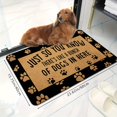 thumbnail image 6 of Soft Polyester Pet Mat with "Just So You Know There's Like a Bunch of Dogs in Here" Print, Quick-Dry Washable Dog Mat, Durable Floor Mat for Entryway, Bathroom, Kitchen, Living Room & Office, 6 of 10