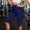 c01Blue, variant on Capri Pants for Women Dressy Stretch Pull On Capris with Pockets Side Split Solid Color Business Office Work Casual Short Pants Blue S
