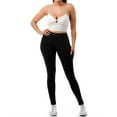thumbnail image 3 of 3 Pack Women's High Waisted Leggings Wide Elastic Tummy Control Legging Pants For Women Size S-3XL, 3 of 5