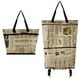 thumbnail image 1 of Minnieouse Bolsa con carrito de compras, bolsa de compras plegable multifuncional y resistente al desgaste con ruedas reutilizable Bolsas de mensajero y de hombro periódico inglés, 1 of 6