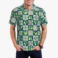 thumbnail image 3 of Balery Lemon and Leaves Printed Men’s Short Sleeve Polo Shirt, Midweight Men's Shirt,Golf Polo shirts -, 3 of 9