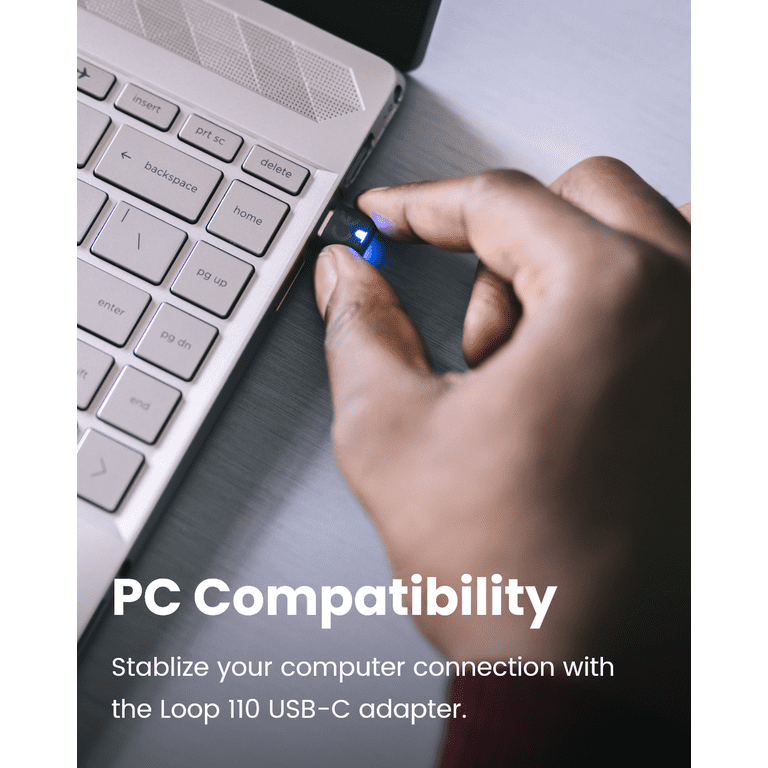 Shokz OpenComm UC - Bone Conduction Bluetooth Stereo Computer Headset with  Loop 100(USB-C, Black)