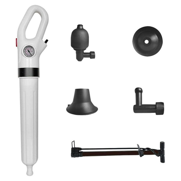 jifeng Toilet Air Pressure Plunger Pump Kits, Easily Clean Powerful ABS Plastic Handle,