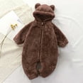 thumbnail image 2 of Cute Baby Clothes, Baby Hoodie, Baby Velvet Jumpsuit Baby Striped Romper Romper and Winter Newborn Children Warm Pajamas, 80, 2 of 7