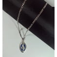 thumbnail image 4 of Silver Blue Enamel Saint Benedict Prayer Religious Rosary Heavy Stainless Steel Charm Pendant Figaro Chain Necklace Set Gift  18"20"22"24"26"28''30'', 4 of 8