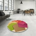 thumbnail image 3 of Ahgly Company Indoor Rectangle Patterned Macaroni and Cheese Yellow Area Rugs, 4' x 6', 3 of 6