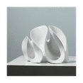 thumbnail image 3 of Wavy Statue Resin Abstract Sculpture Minimalist Decoration Ornaments Home Decor for Living Room Bedroom,1 * Decorations,White, 3 of 6