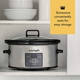 thumbnail image 3 of Crock-Pot Mijoteuse Numérique à Compte à Rebours en Acier Inoxydable, 6-Quart, 3 of 5