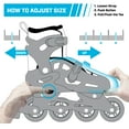 thumbnail image 3 of Roller Derby V-Tech 500 Women's Inline Skate with Adjustable Sizing, Mint, 3 of 7