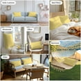 thumbnail image 4 of Outdoor Waterproof Throw Pillow Covers Set of 2 Yellow Buffalo Plaid Decorative Pillowcases Lumbar Outdoor Pillows Cushion Case 20x12 Inch Pastoral Checkered Patio Pillows for Couch Sofa Bed Garden, 4 of 9