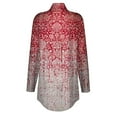 thumbnail image 4 of Ydkzymd Womens Ribbed Long Sleeve Shirt Red floral Thermal Athletic Shirts Women Plain Tie Dye Turtleneck Petite Blouses Trendy Tunic Plus Size Shirts 2XL, 4 of 4
