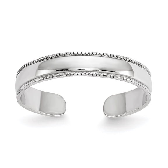 Primal Gold 14 Karat White Gold Milgrain Adjustable Toe Ring