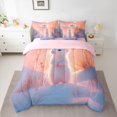 thumbnail image 2 of Homewish 3D Pink Meerkat Twin Bedding Sets 7-Piece, Jungle Winter Animal Bedding Comforter Set, Teens Kids Boys Girls Reversible Sheet Sets, Super Cozy Room Decor, 2 of 7