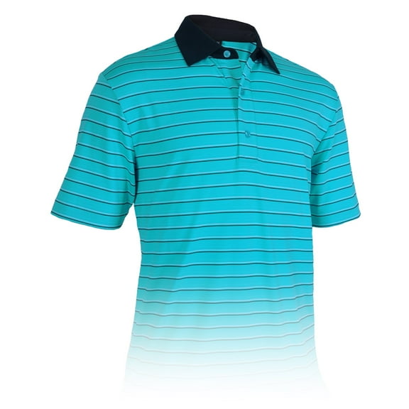 Monterey Club Men's Layer Stripe Jersey Golf Polo Shirt #3618