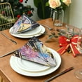 thumbnail image 3 of BZSMCE Satin Native Fab Cotton Dinner Napkin New Year Celebration Clock Fireworks Reusable, 3 of 8