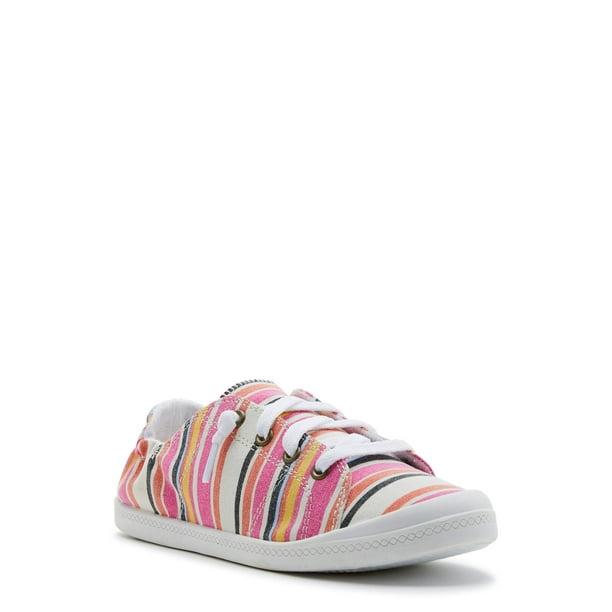 time and tru white canvas shoes