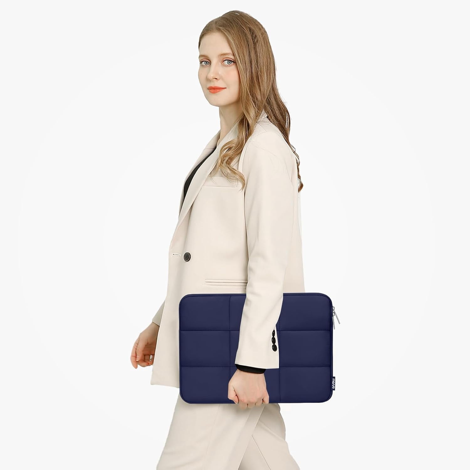 MOSISO 13-14 inch Laptop Case, 13.3 inch Puffy Laptop Sleeve Compatible with MacBook Air 13 13.3 13.6/Pro 13/14, HP, Dell, ASUS, Lenovo, Rectangle Quilted Puffer Computer Bag for Women