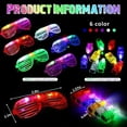 thumbnail image 5 of LED Party Glasses and LED Finger Lights, 6 Pack LED Glasses 60 Pieces LED Finger Lights Party Favors Flashing Glasses LED Light up Luminous Neon Glasses, 5 of 8