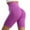 Purple, variant on Summer Fashion Plus Size Yoga Shorts for Womens 2025 High Waist Solid Color Hip Yoga Shorts Sports Yoga Pants