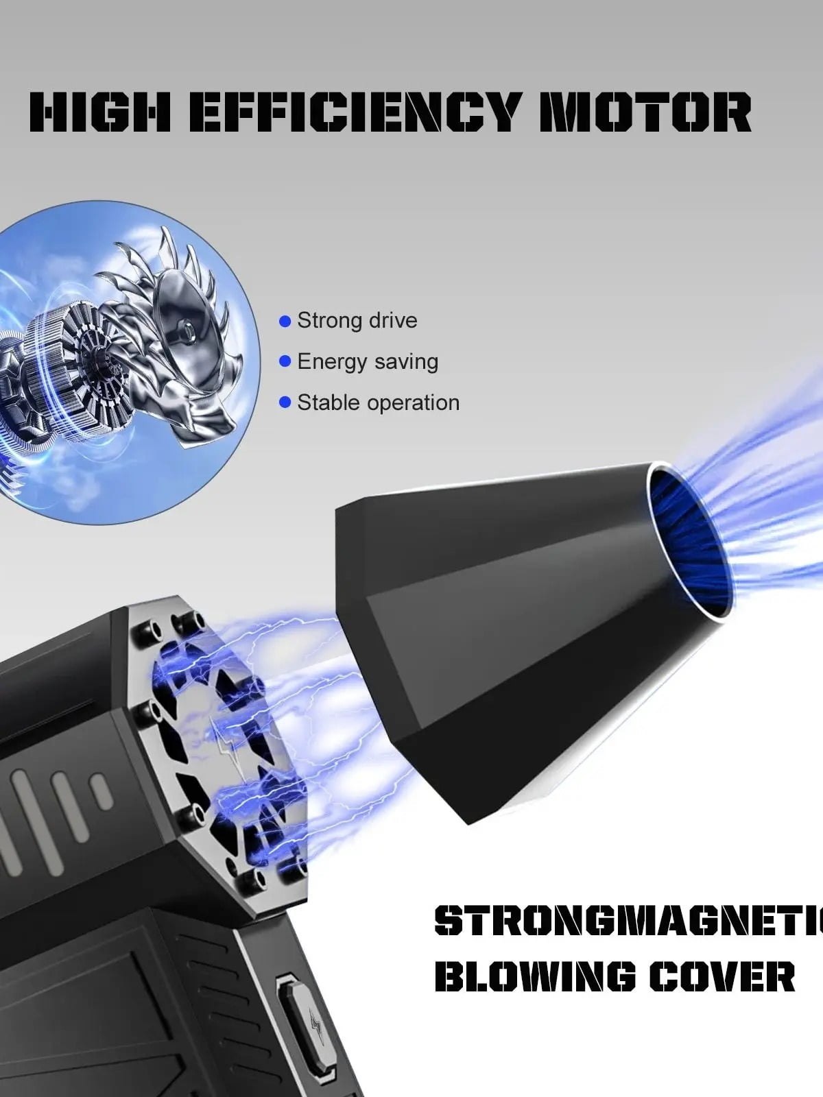 Mini Handheld Turbo Jet Fan-150000RPM Powerful Compressed Air Duster For Car Dryer/PC/Home-Industrial Duct Blower