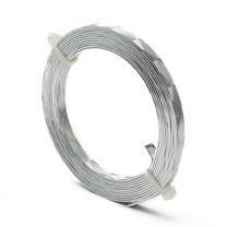 Textured Aluminum Wire Bendable Metal Craft Wire Flat Craft Wire Bezel Strip Wire for Cabochons Jewelry Making Silver 18 Gauge 5x1mm about 6.56 Feet(2m)/roll 1roll