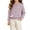 Purple, variant on Girls Long Sleeve Knit Cardigan Cute Hollow Heart Pattern Button Down Sweater Lightweight Soft Cropped Tween Clothes