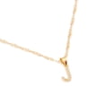 thumbnail image 2 of Dije Inicial Letra J Mini con Zirconia Chapa de Oro 18k Cadena Ametrinaa, 2 of 5