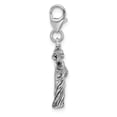 thumbnail image 2 of Auriga 925 Sterling Silver Antiqued Rhod-plated 3-D Statue of Liberty Charm for Women(L- 29.25mm, W- 10.5mm), 2 of 6