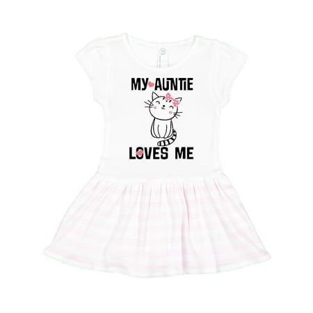 

Inktastic My Auntie Loves Me Gift Toddler Girl Dress
