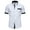 White, variant on Men's Dressy Short Sleeve Shirt Simplicity Solid Color Business Casual Button up T-shirt With Pockets Size S(4)Black
