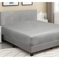 thumbnail image 5 of ROYALE LINENS 300 Thread Count 100% Long Staple Combed Cotton Fitted Sheet Queen - Super Soft Deep Pocket Bottom Sheet - Fitted Sheets Only - Elastic Sheets (Queen, Silver), 5 of 11