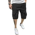 thumbnail image 6 of Men's Cotton Overalls Shorts - Pocket, Leisure, No Belt, Elastic Waist, 6 of 6