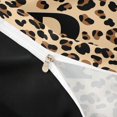 thumbnail image 3 of Castle Fairy Leopard Bow Letter R Queen Duvet Cover Set for Girls,Old Fashion Bedding,3 Pieces,No Comforter,Black Reversible, 3 of 5