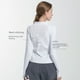 thumbnail image 2 of Traje de yoga para correr, camiseta deportiva de manga larga con media cremallera, camiseta ajustada adelgazante de secado rápido, fina, 2 of 6