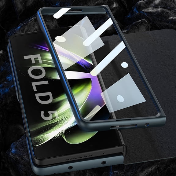 Allytech Galaxy Z Fold5 Case, Samsung Z Fold5 Cover with Screen Protector, Full Body Shockproof Premium PU Leather with S Pen Holder Protective Bumper Phone Case for Samsung Galaxy Z Fold5 - Green