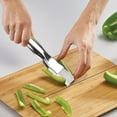 thumbnail image 4 of 2 Pcs Shred Silk The Knife, 2026 Upgrade Green Onion Cutter Stainless Steel Chopped Kitchen Slicing Tool Cutter For Vegetables Onion Garlic, Multifunctional Kitchen Food Vegetable Scallion Cutter, 4 of 6