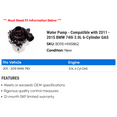 thumbnail image 2 of Water Pump - Compatible with 2011 - 2015 BMW 740i 3.0L 6-Cylinder GAS 2012 2013 2014, 2 of 2
